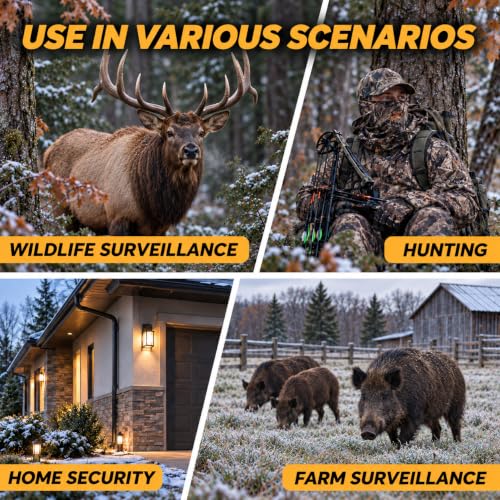 WOSPORTS WiFi Trail Camera 48MP Solar Game Camera with 7800mAh Built-in Battery, 0.1s Trigger IP66 Waterproof Wildlife Cameras with 8 AA Batteries & 64GB SD Card - image 7