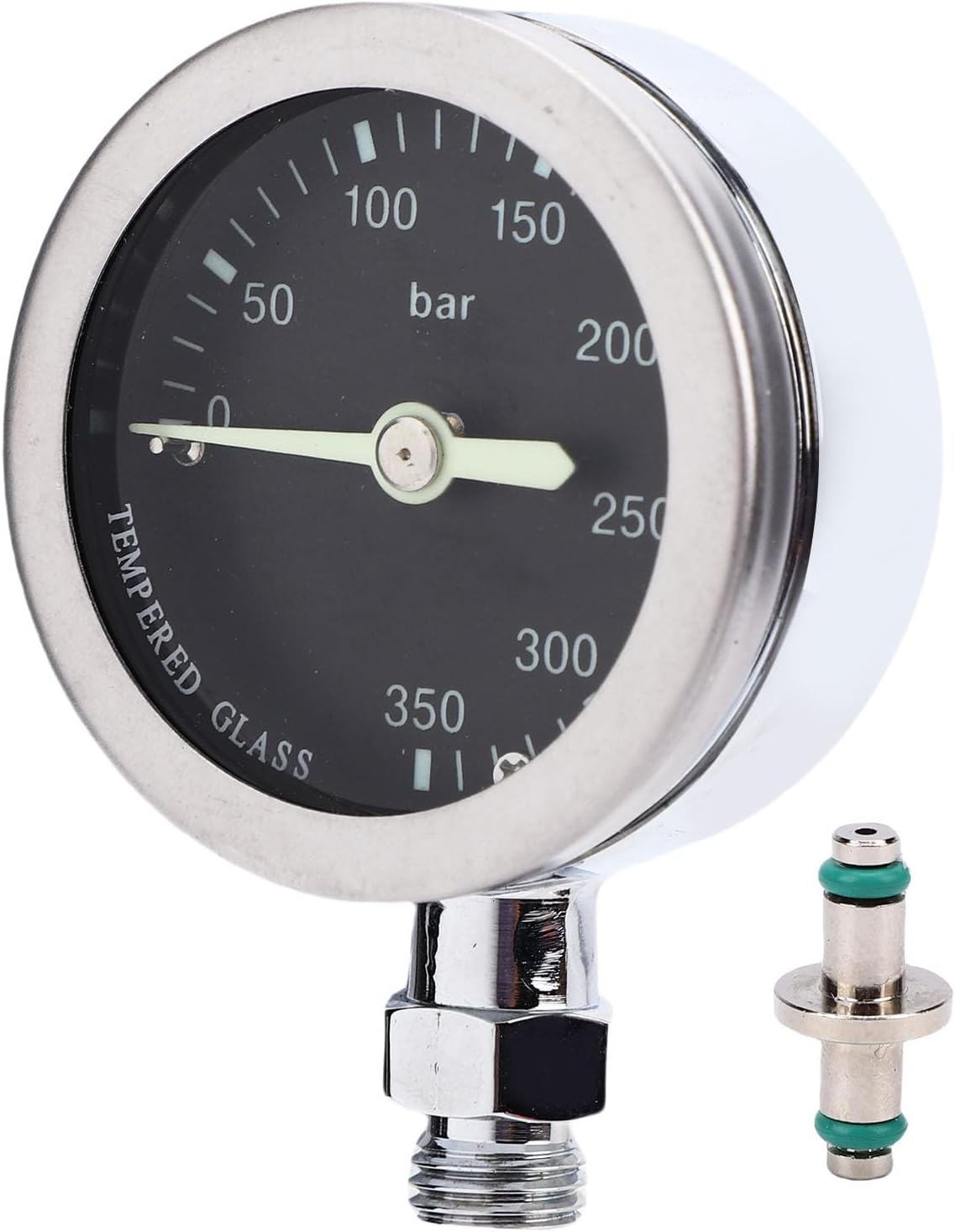 RiToEasysports Diving Pressure Gauges, Glow in The Dark BCD Gauges with Metal Construction for BCD Underwater Diving