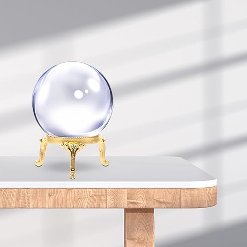 Miniatura 2 de Angoily Caballetes de cristal del sostenedor de la bola del metal para el soporte decorativo de la esfera de cristal de