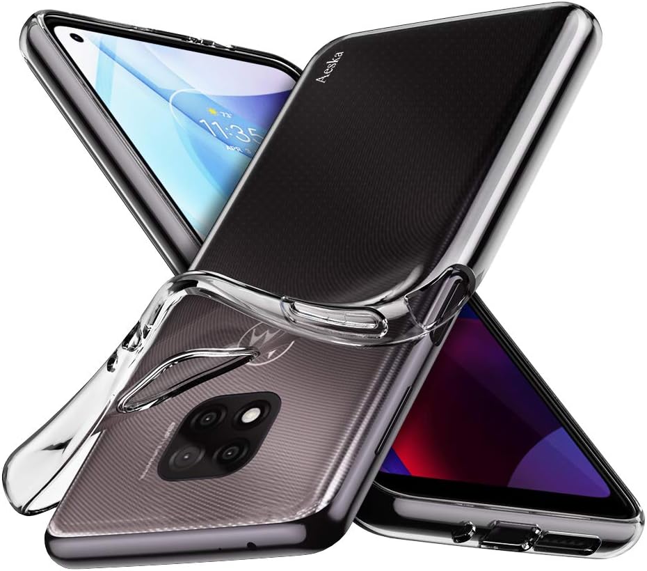 AeskaMoto G Power (2021) Case, Ultra [Slim Thin] Flexible Clear TPU [Scratch-Resistant] Gel Rubber Soft Skin Silicone Protective Case Cover for Motorola Moto G Power (2021) (Clear)