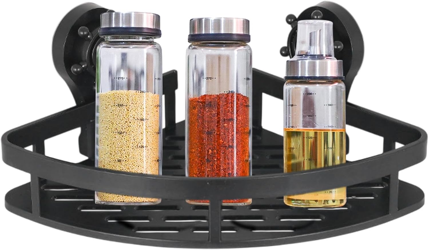 Vllold Suction Cup Shower Shelf,Bathroom Wall Floating Rack - Strong ...