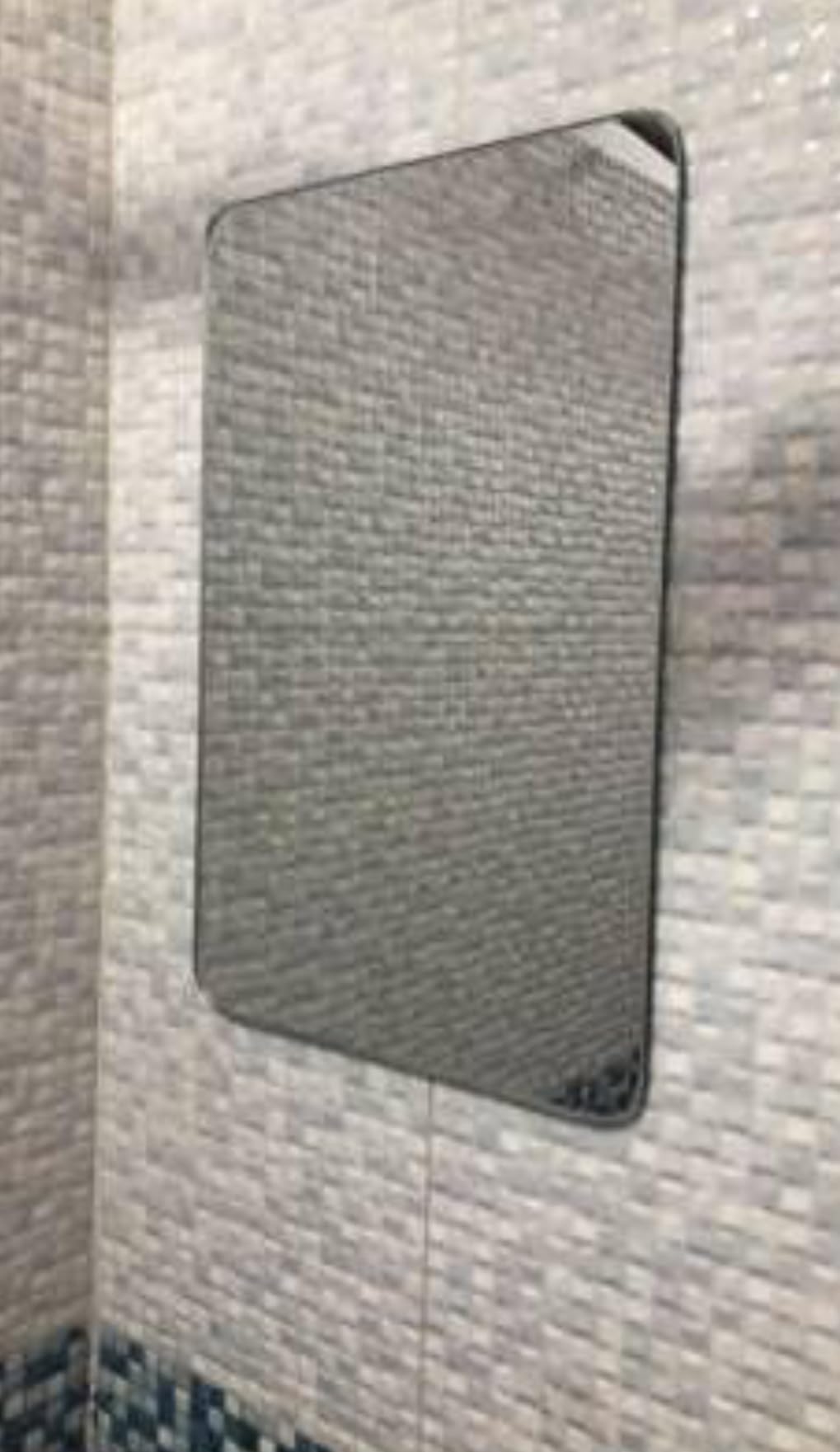 pkg new No Drill Require Mirror, Easy Stick Mirror (Unframed, Wall Mount, Rectangular, Clear)-image-35