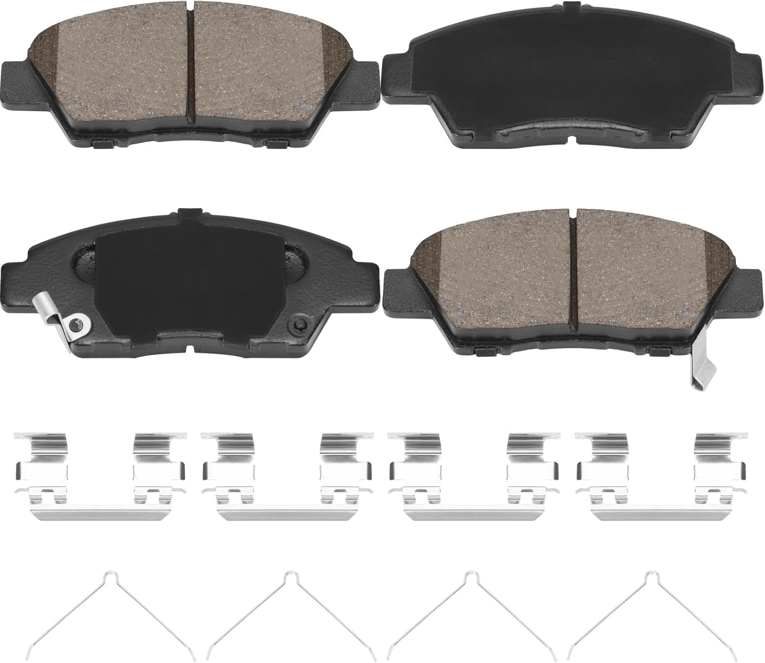 Front Ceramic Brake Pads with Hardware Kit for Honda 2009-2020 Fit, 2011-2015 CR-Z