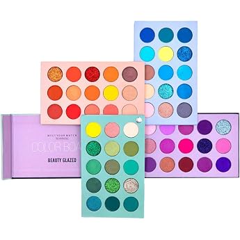 Beauty 60 Colors Makeup Eyeshadow Palette 4 in 1 Color Board Press Glitter Eyeshadow 4 Layers May Rotation Matte Pearlized Hi
