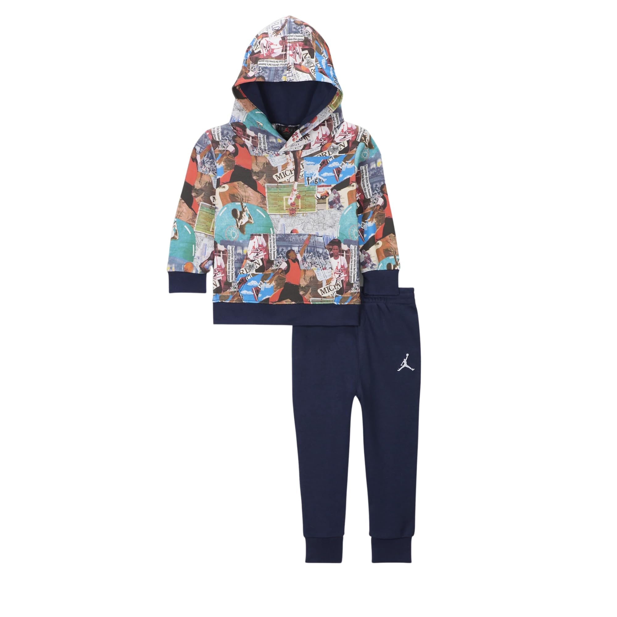Nike MJ Brooklyn Printed Felpa con Cappuccio Bambine e Ragazze