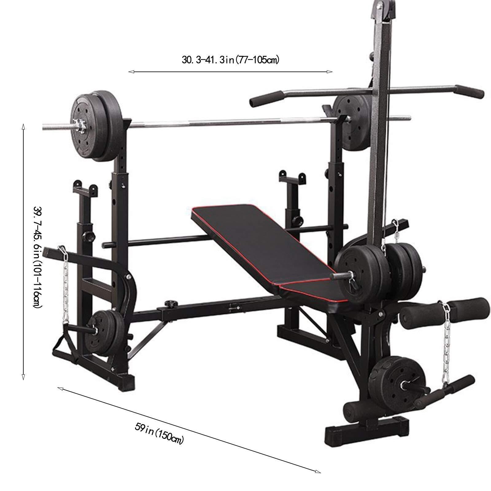 CKKNILV Adjustable Multi-Function Squat Rack Barbell Rack Stand Max Load Adjustable Squat Rack Dipping Station Dip Stand Fitness Barbell Stands Press Equipment Home Gym