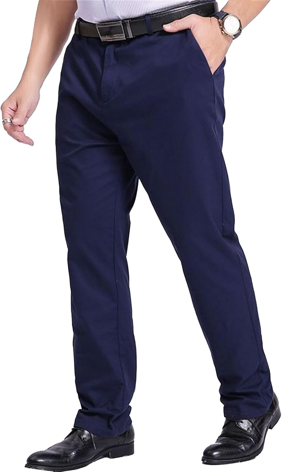 Men's Business Straight Formal Suit Trousers Loose Business Suit Pants Lightweight Comfort Men Pants