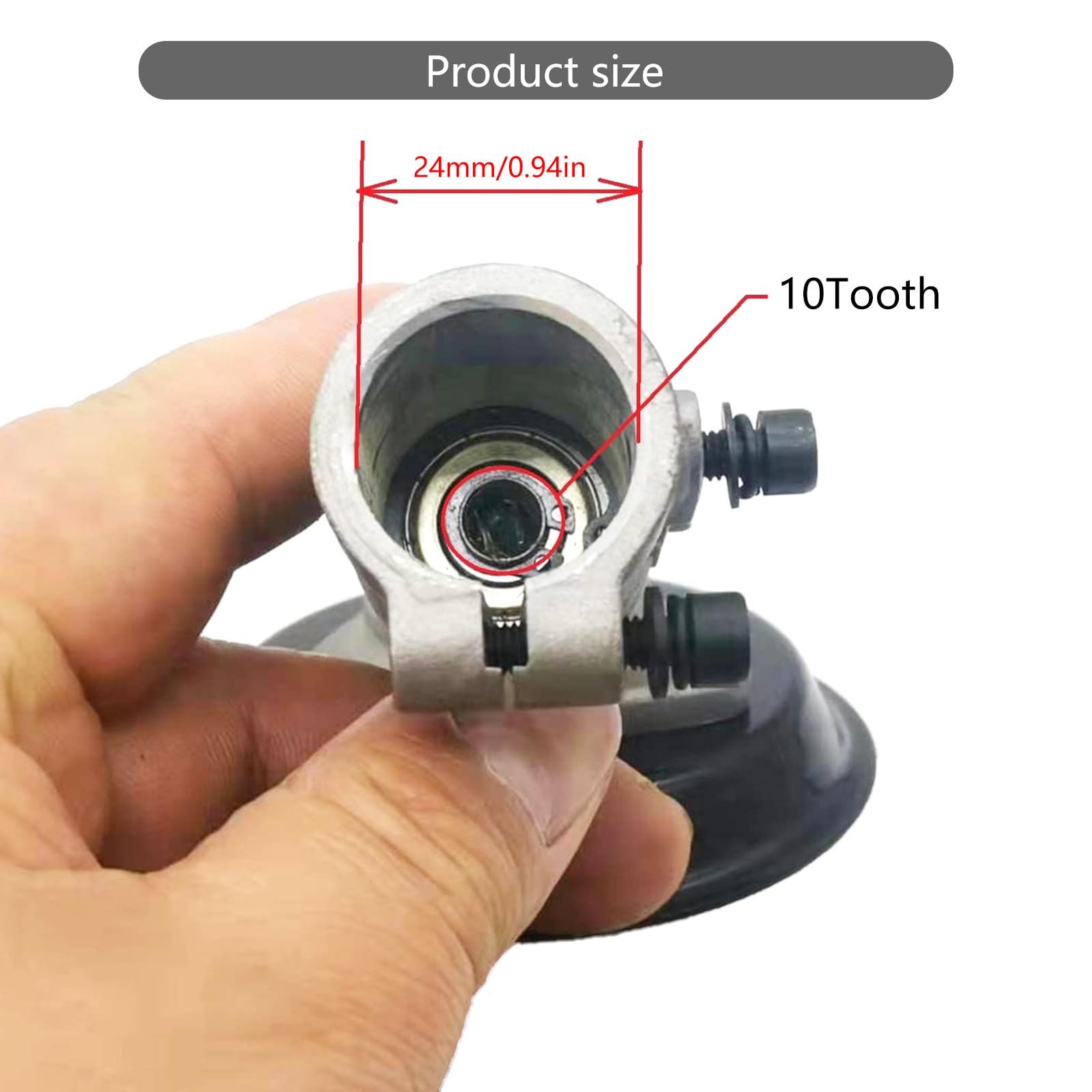 Testina di ricambio per decespugliatore, 24 mm, 10 denti, in alluminio massiccio