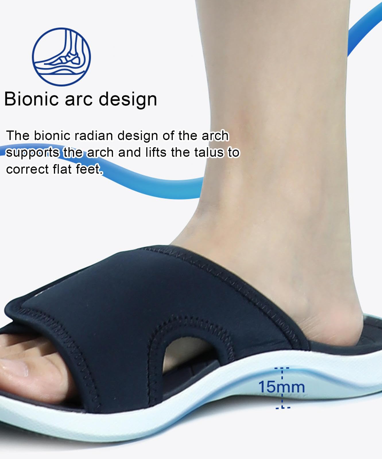 VIDECOR Solette di Supporto per Fascite Plantare - Solette di Supporto per Arco Plantare per Piedi Piatti Solette Ortopediche per Sperone Calcaneare, Solette Ortopediche per Dolore,S