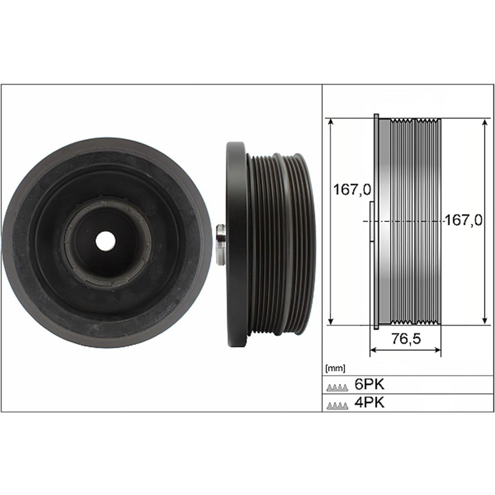 INA 544 0082 10 Puleggia cinghia albero a gomiti