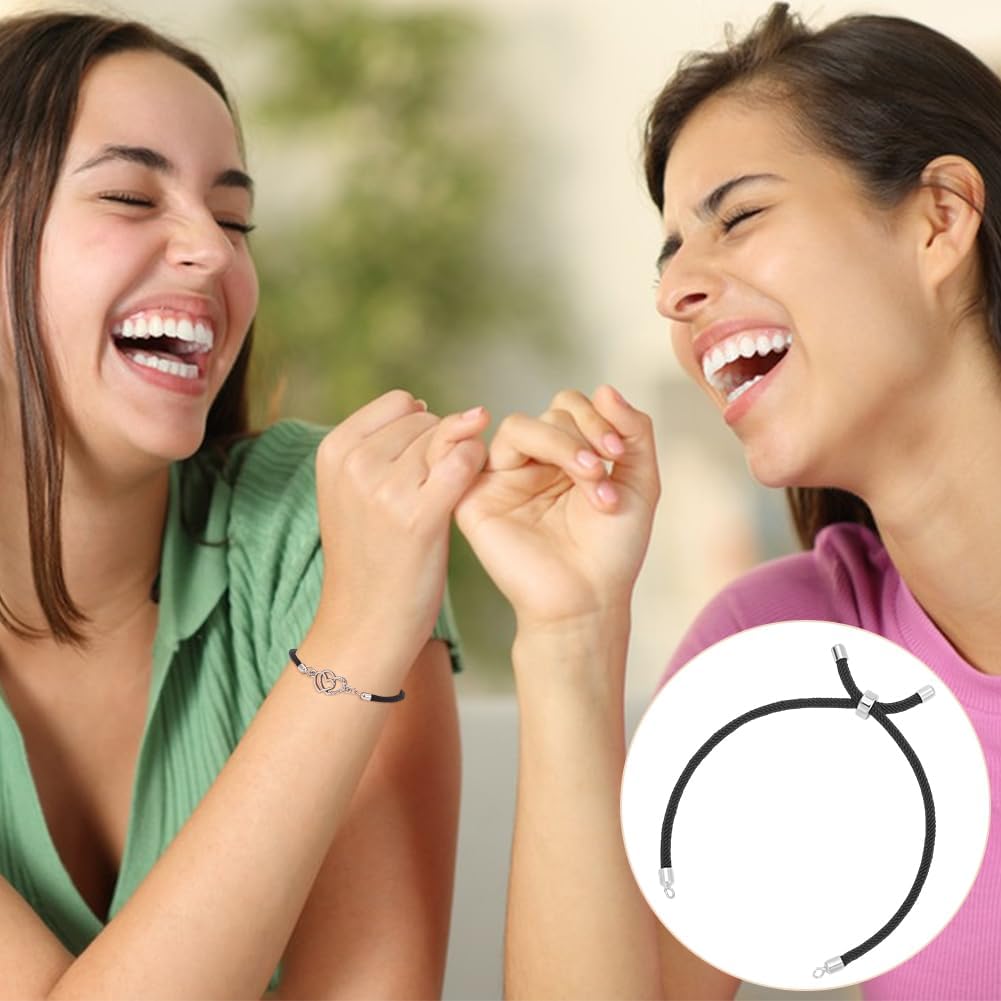 UNICRAFTALE About 10Pcs Slider Bracelets Making Black Nylon Twist Cords Bracelet Makings Adjustable Bracelet Chains Nylon Twisted Cord Bracelet with Cord End for DIY Bracelet Jewelry Making - Image 5