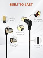 Vista 2 de CableCreation Cable Ethernet de ángulo recto CAT8, cable de red LAN CAT8 de rotación de 360° con conector blindado RJ45, cable de conexión de 40