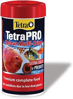 TetraPRO Colour Multi-Crisps Fish Food Premium Complete Food with Extra Colour Boost & Prebiotics for Vibrant Fish & Clear Water (55 gram, Colour Multi-Crisps)