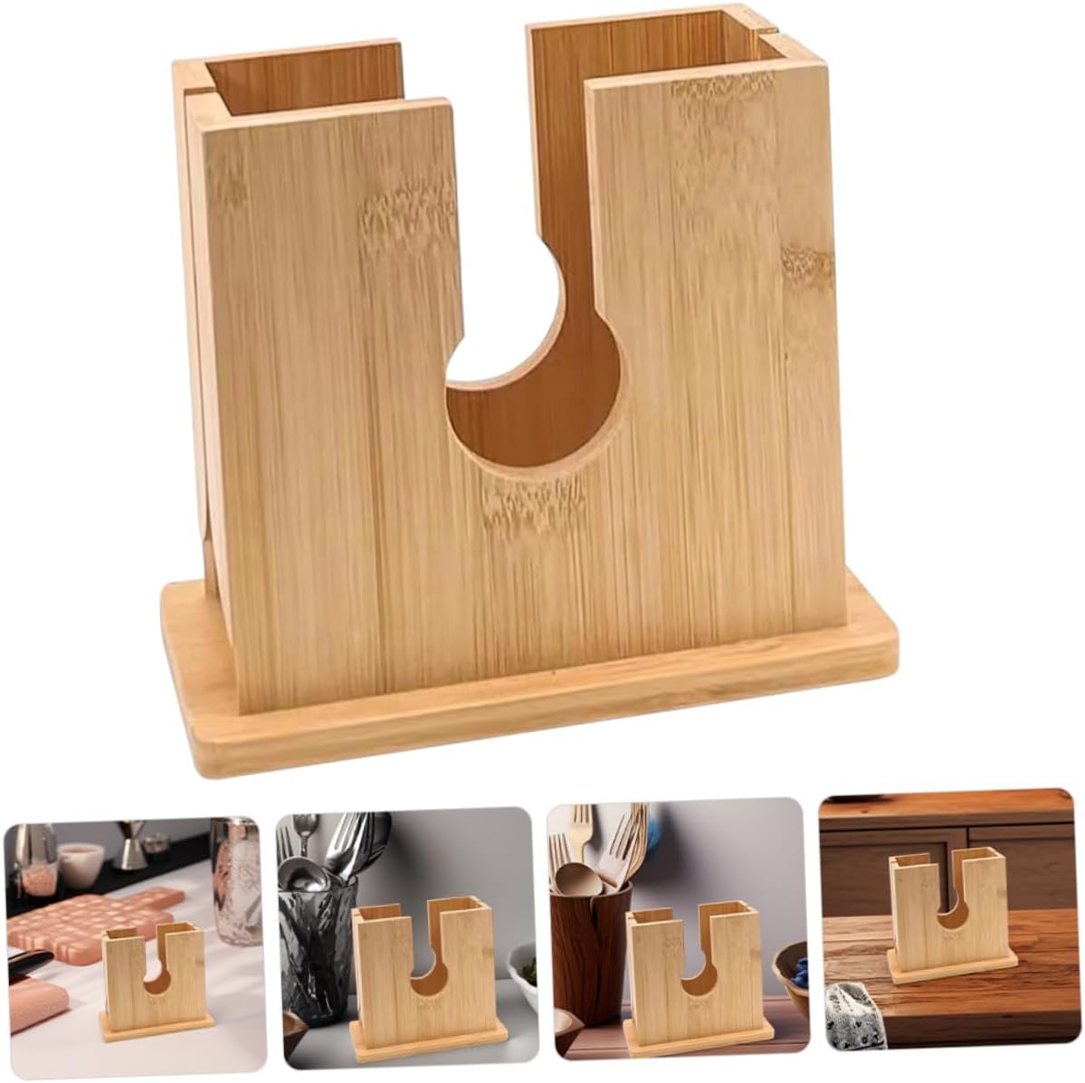 Cabilock Manual Bagel Slicer Holder Wooden Donut Slicer Handheld Donut Cutting Tool Bread Slicing Machine