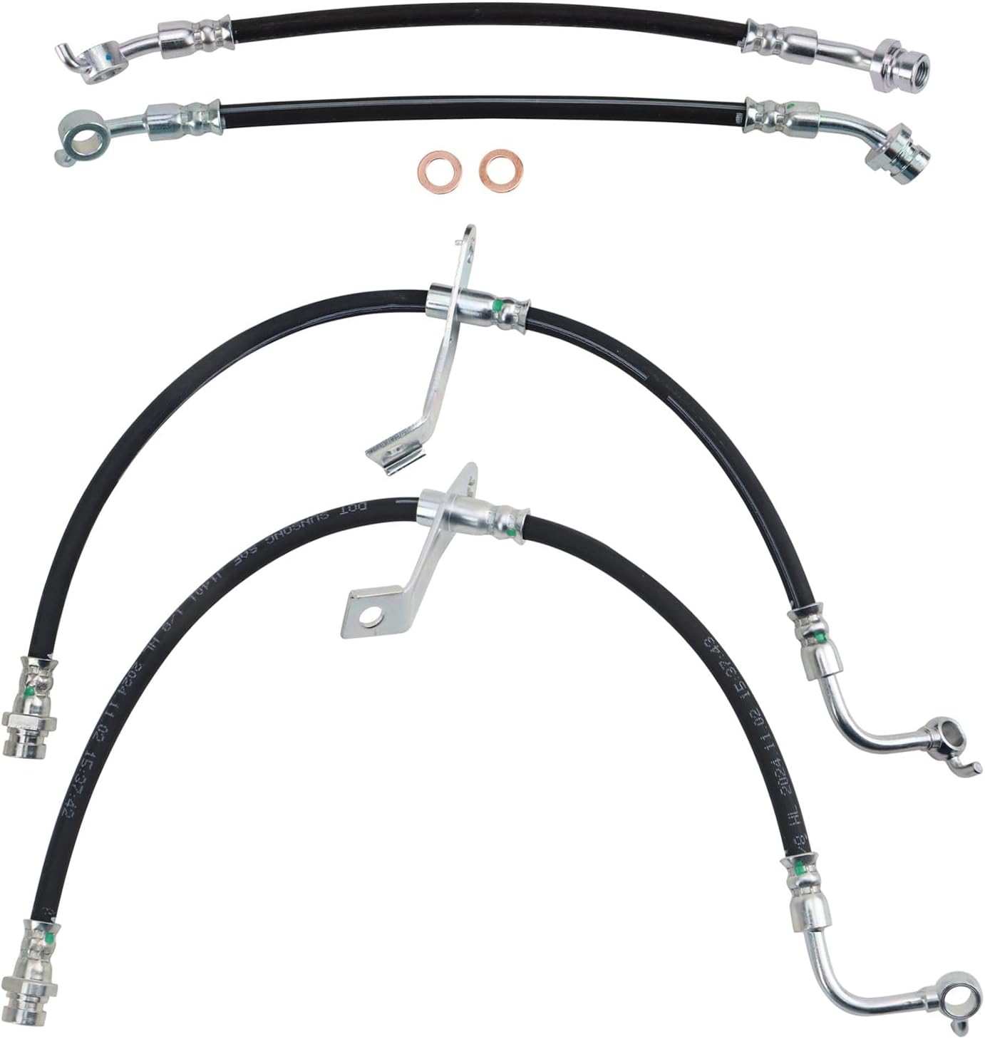 TRQ Brake Hose Set Compatible with 2011-2015 Kia Optima