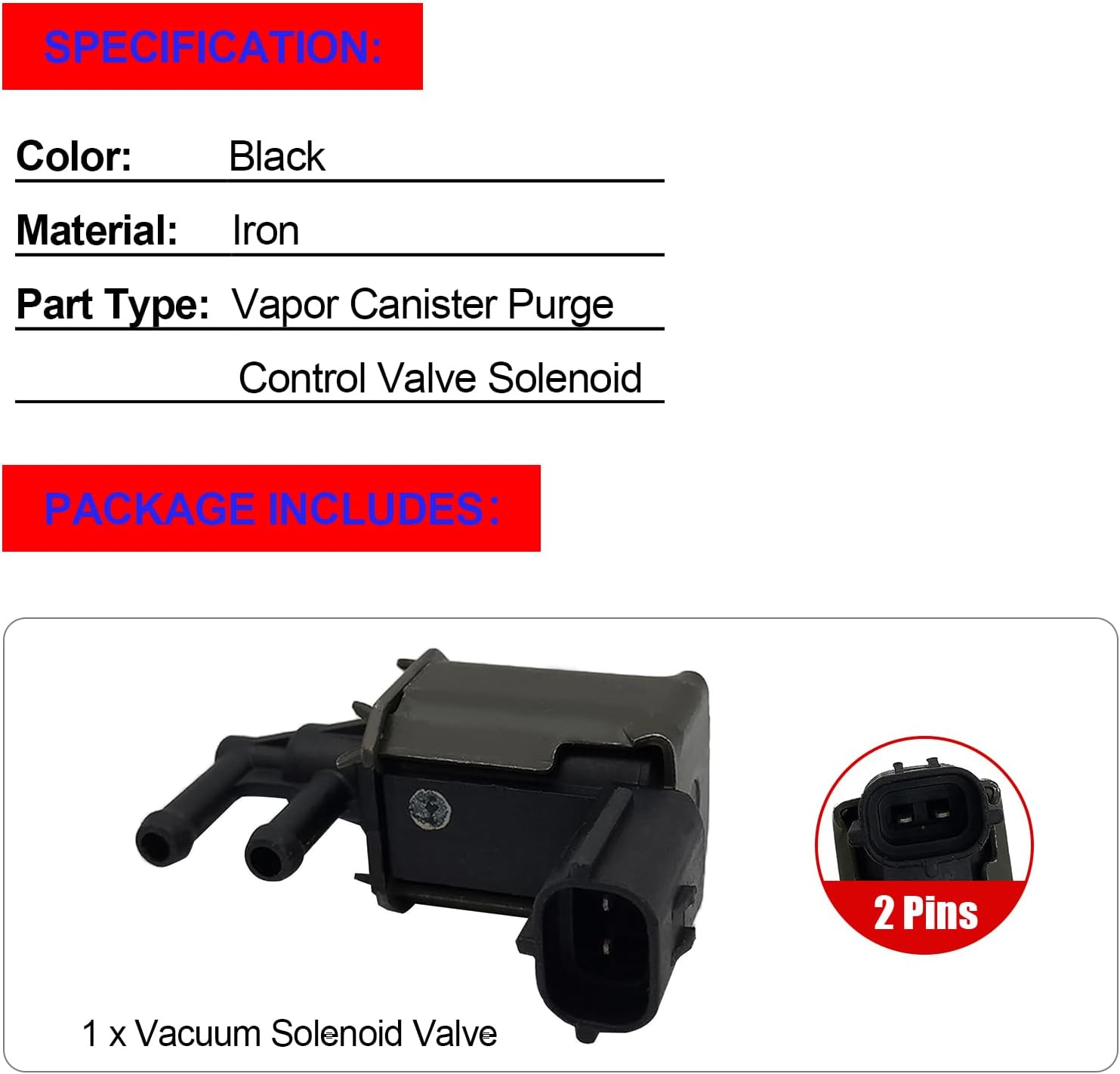 SMMS Vacuum Solenoid Valve EGR Purge Switch for Mazda Replaces OE: K5T48075