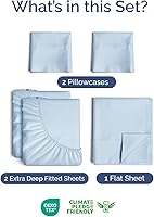 Vista 503 de Extra Deep Pocket Split King Sheets - 5 Piece Breathable & Cooling Bed Sheets - Hotel Luxury Bed Sheet Set - Soft, Wrinkle Free & Comfy - Easily