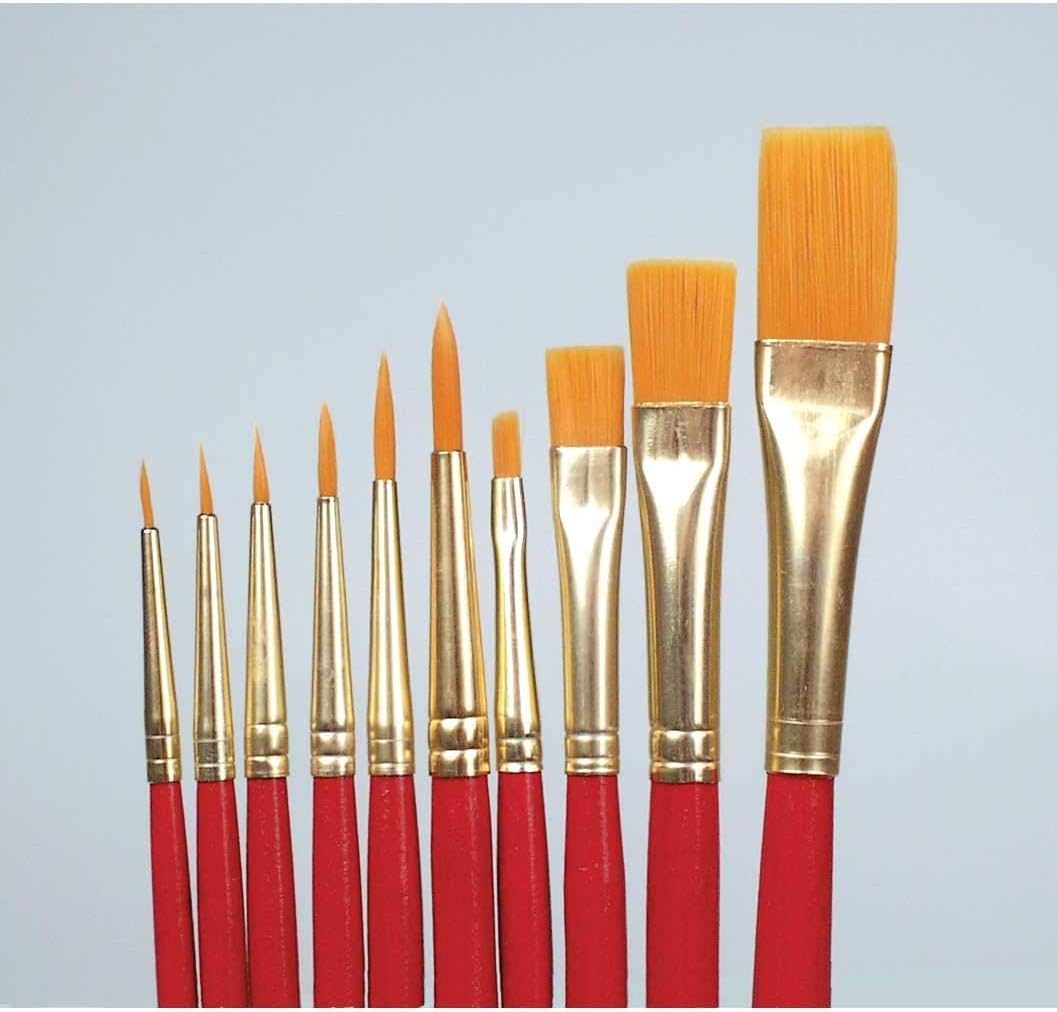 Micro-Mark Dynasty® Fine Nylon Brushes Assortment - Set of 10