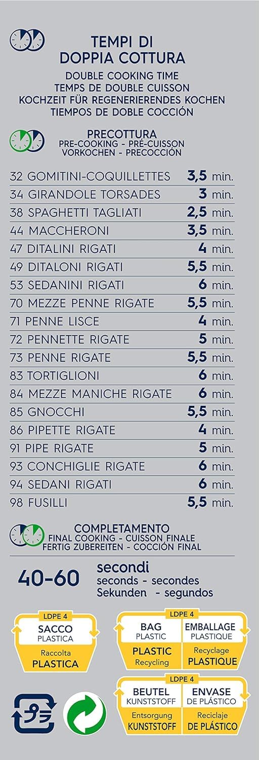 Italian Gourmet Mezze Penne Rigate pasta Nudeln Ristorante Nr. 70 5 x 5kg | Tenuta al dente per sughi corposi, aus Hartweizengrieß, praktische, Gesamtnettogewicht 25 kg + Kostenlos Polpa 400g