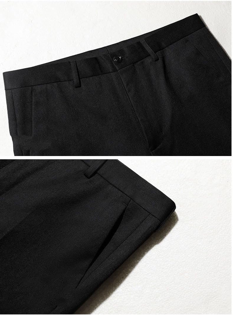 Men's Suit Pants Ankle Length Spring Autumn Casual Business Stretch Slim Fit Long Trousers for Men
