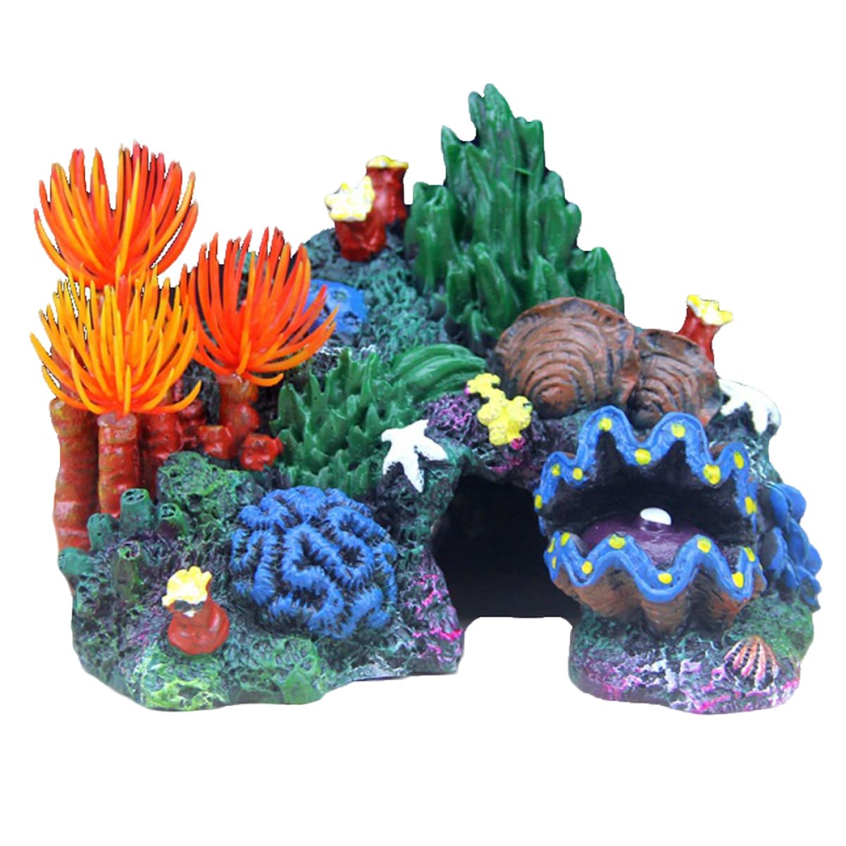 YARNOW 3 Piezas Decoraciones Artificiales para Acuarios Adorno De Montaña Ornamento del Acuario Aire del Tanque De Peces Acuario De Naufragios Adorno De Pecera Grava para Peceras Green
