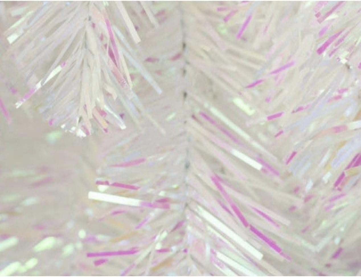Craig Bachman, Iridescent White Teardrop Swag, 36 x 18 inches, 90 PVC Pine Tips, Holiday and Home Decor