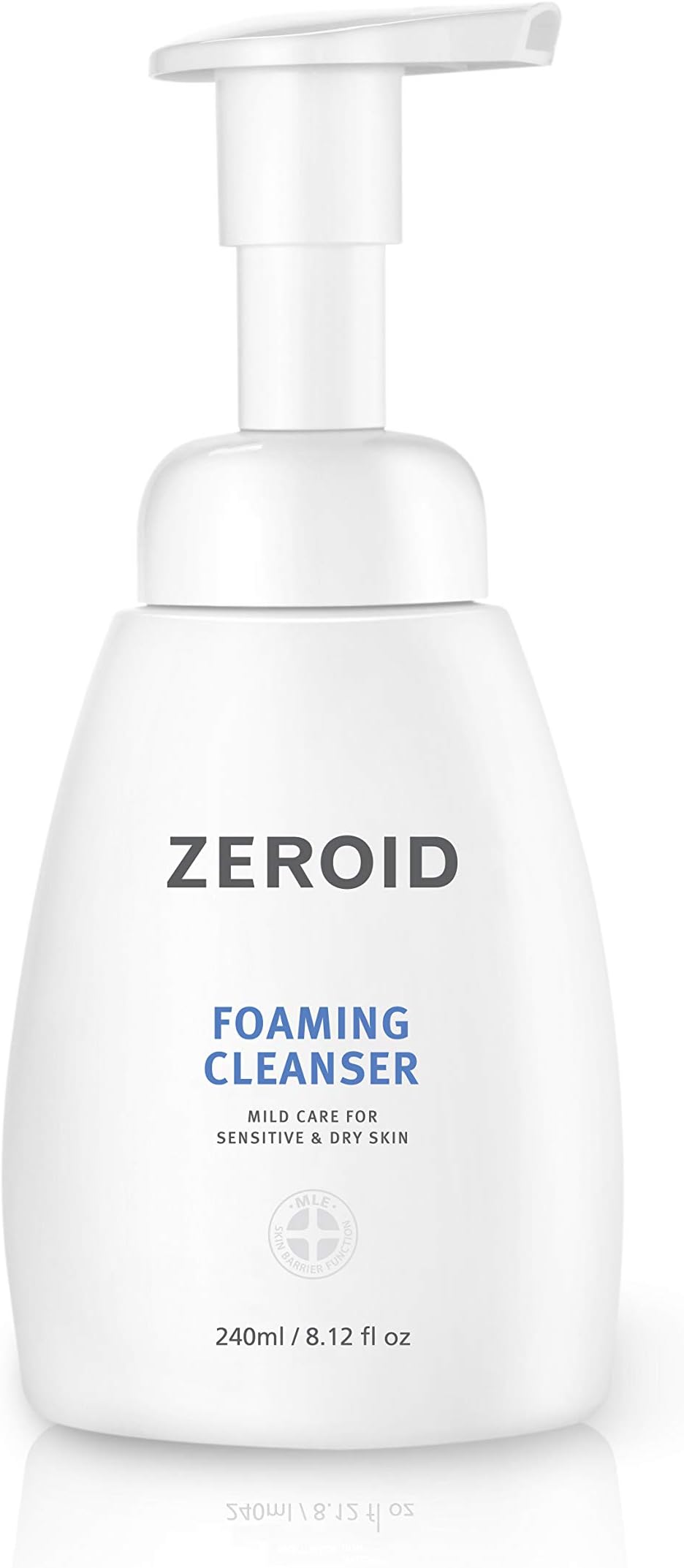 – ZEROID Foaming Cleanser 240 ml, Hyaluronic Acid, Mild Cleanser Dry Sensitive Skin, Hydrating Facial Cleanser, Gentle Facial Wash, Korean Skincare