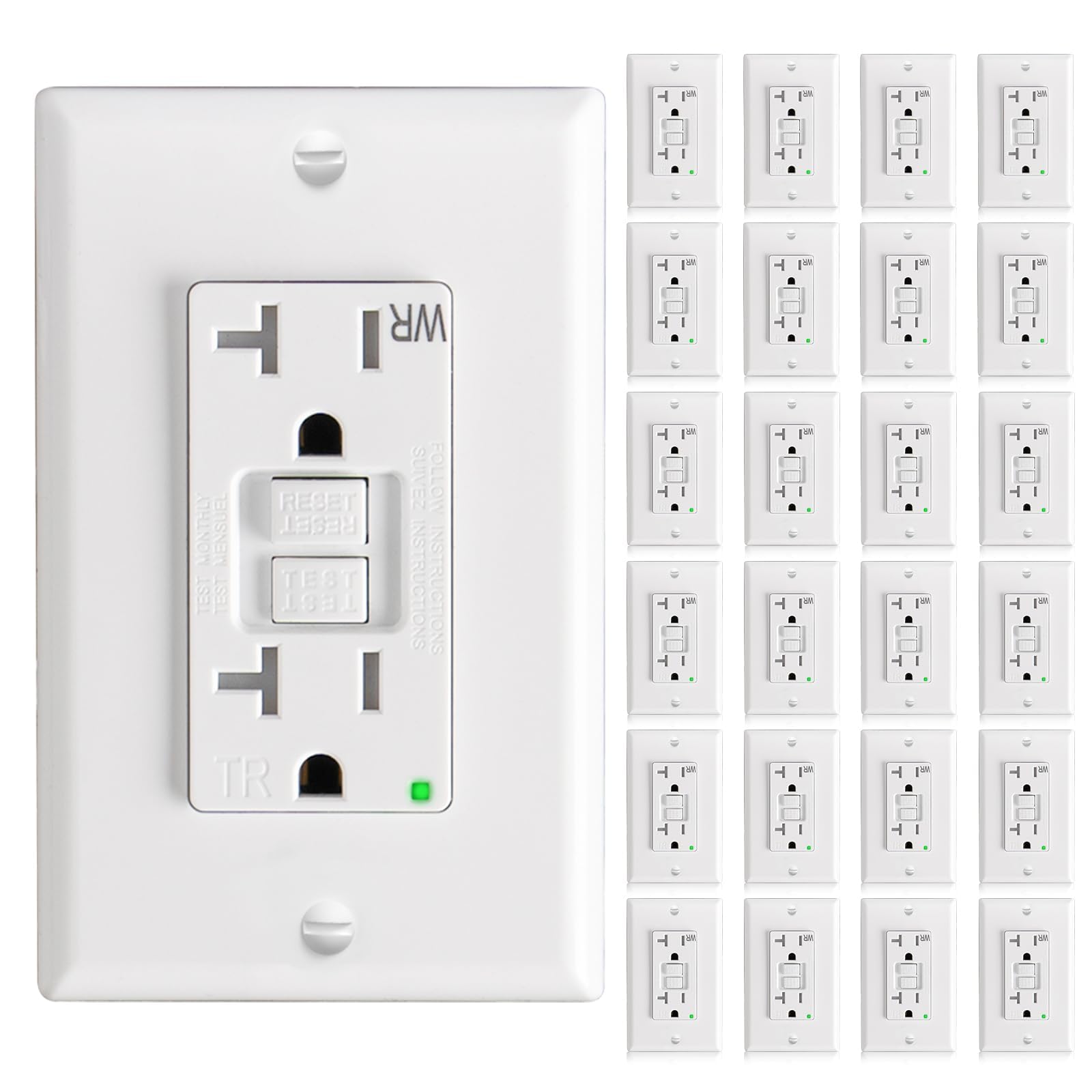 Amico GFCI Outlets - 12 Pack, Weather Resistant -13