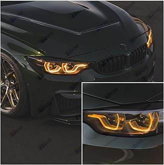 Yellow DRL Boards For 2018-2020 B-MW F80 M3 F32 F82 M4 F36 LCI 425d 430d 430dX 430i 430iX 435dX 440i 440iX Adaptive Headlight, Angel Eye, 63117493229, 63117493230 (Amber)