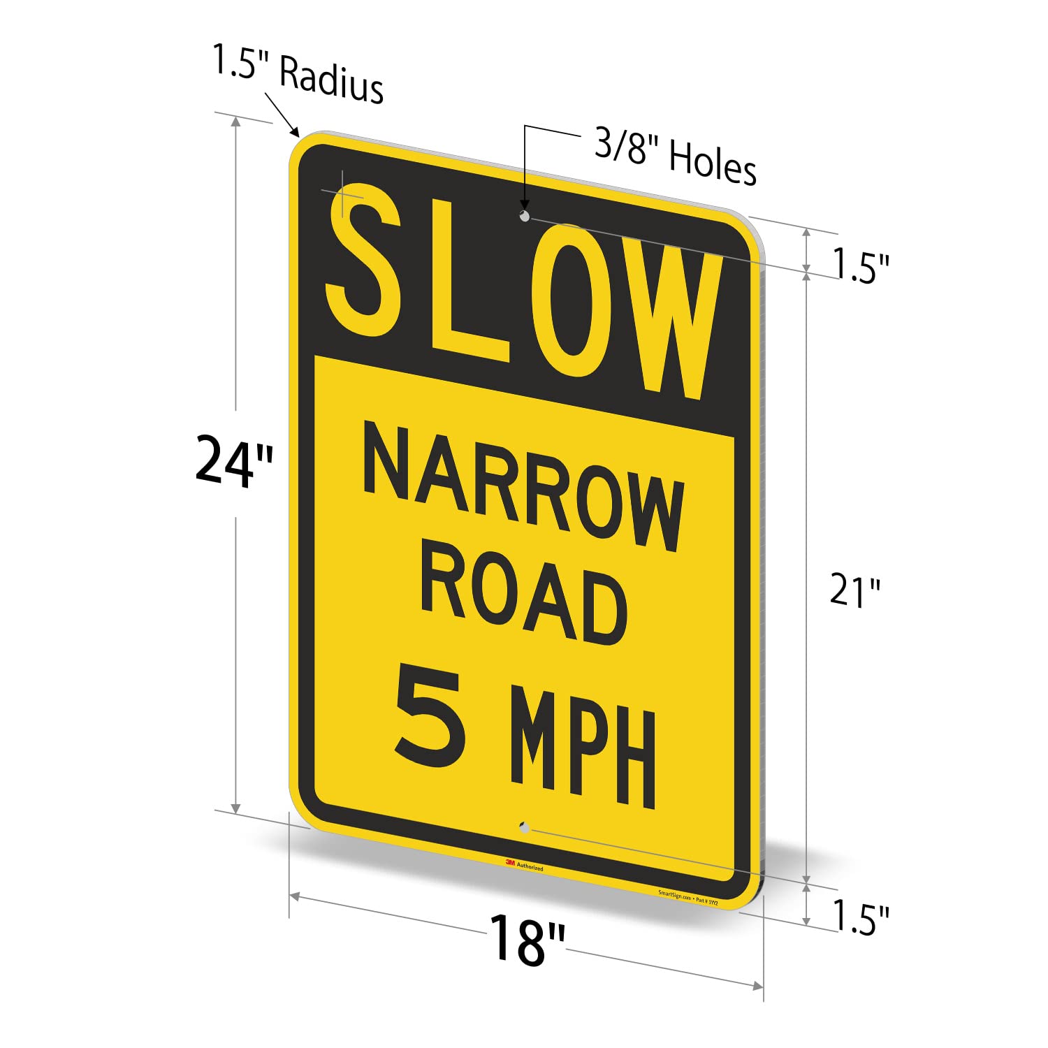 slow ロードサイン Slow Pedestrians Crossing Laminated Sign -11