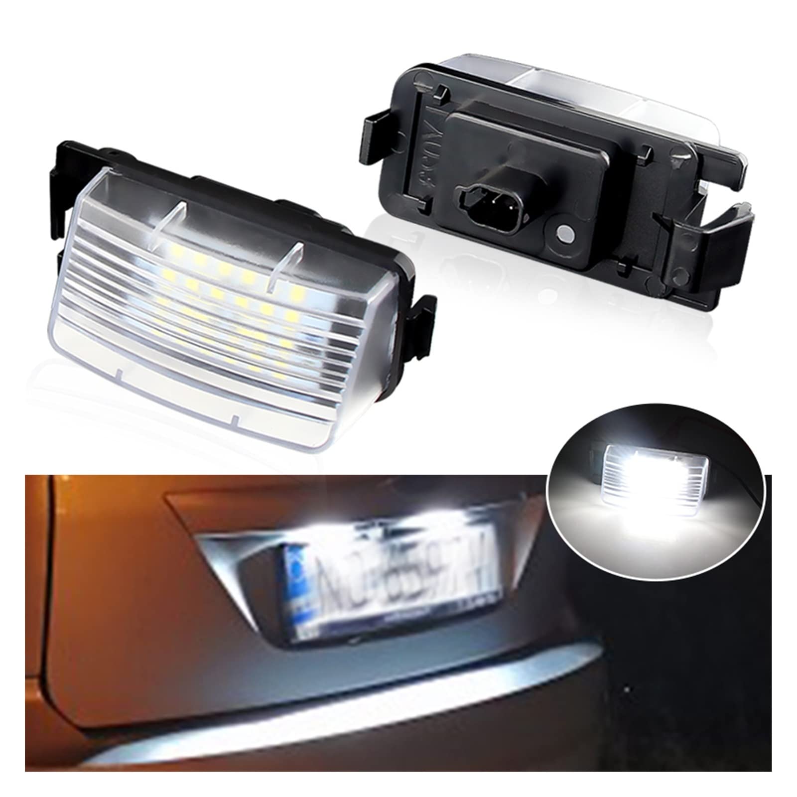 Luz numérica 2 Uds Luz De Placa De Matrícula Para G35 G37 2D Para 350Z 370Z Versa 5D 4D Livina Pulsar GT-R 12V