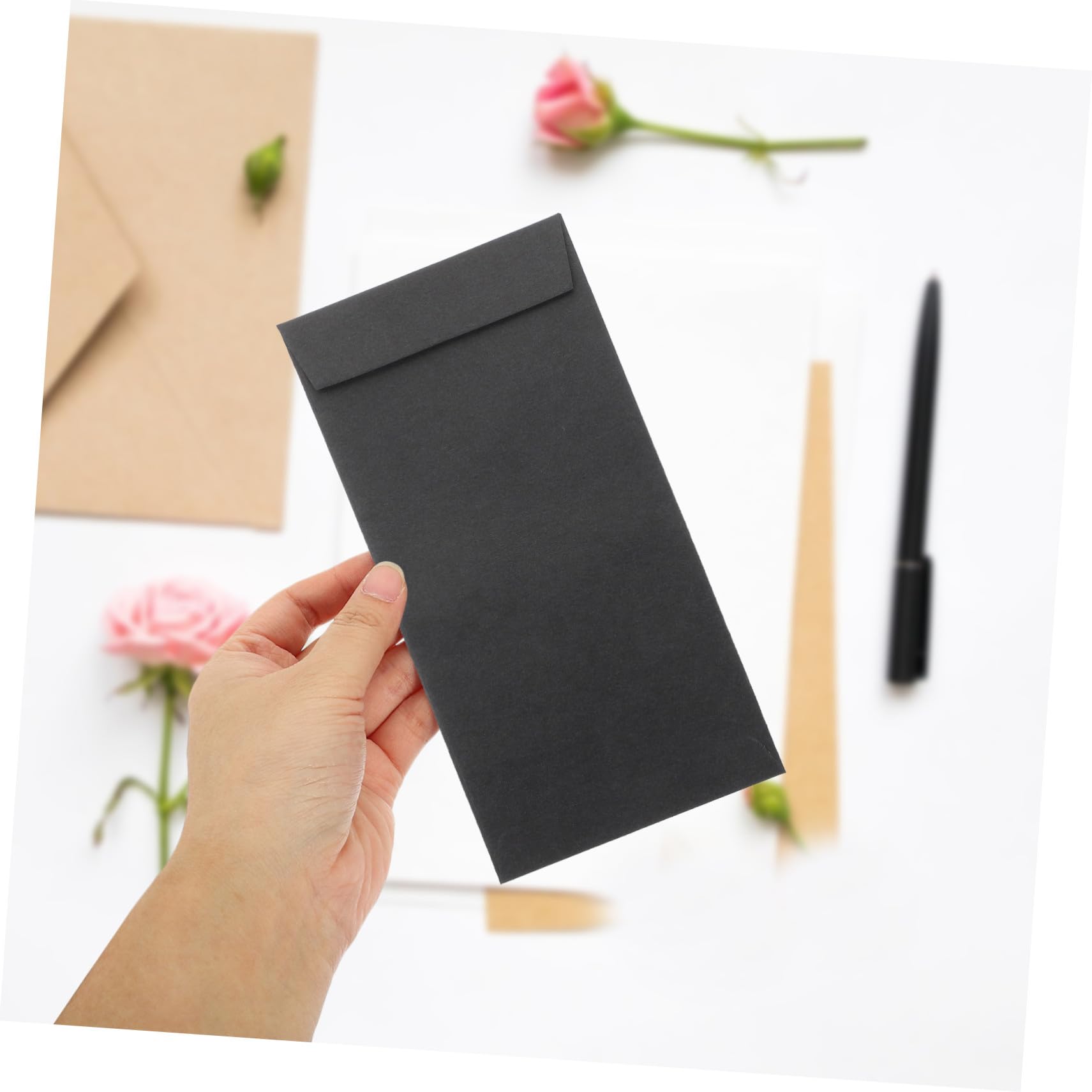 120 pièces Enveloppes Autocollantes pour Espèces Style Chinois Noir Pochettes Sécurisées pour Trésorerie Bijoux et Budget Organisateur Pratique pour Vacances Shopping et Voyage
