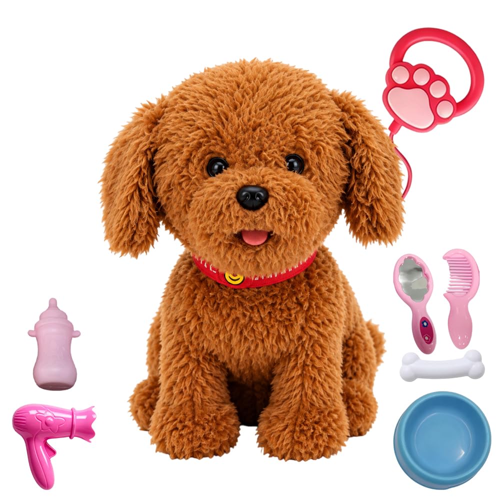 Zogxyc Walking Dog Toys for Kids with Leash, Walking, Barking, Tail Wagging