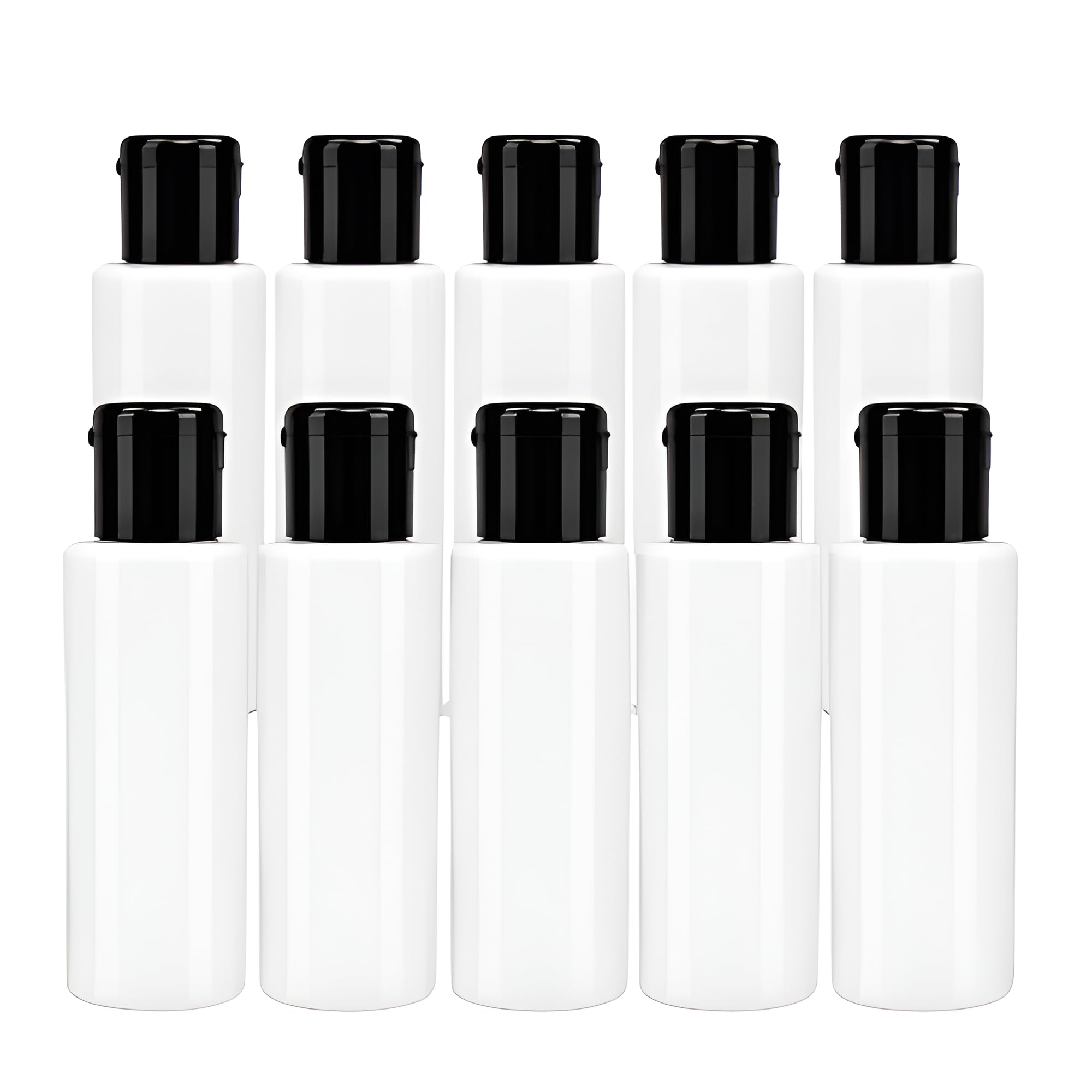 50ml White Empty Plastic Flip Top Bottle with Black Flip Cap, Refillable Travel Size Bottle for Shampoo, Lotion, Conditioner, Face Wash, Body Wash, Cosmetic & DIY Liquid Storage (Pack of 10)-image-44