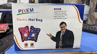 PIXEM Electric Hot Bag for Pain Relief, Deep Penetrating Heat, Shock Free, Easy Cleaning, Multicolour, Improves Blood Circulation, for Back, Foot, Joint and Shoulder Pain
