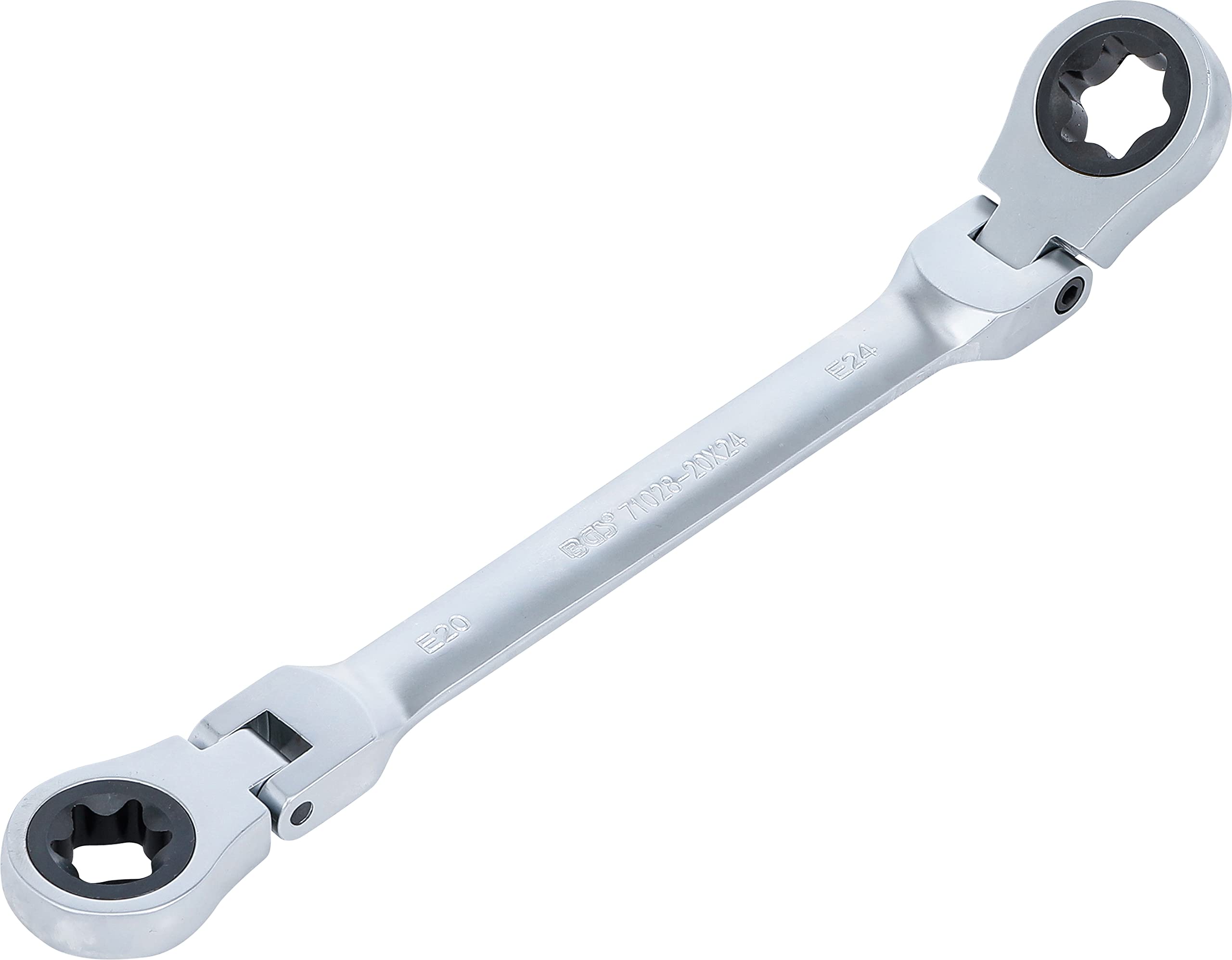 Bgs Silver 71028-20X24 | Double Ratchet Ring Spanner | Adjustable | With E-Type Ring Heads | E20 X E24