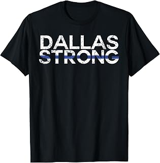 Thin Blue Line Dallas Texas Police Design Gift Back The Blue T-Shirt