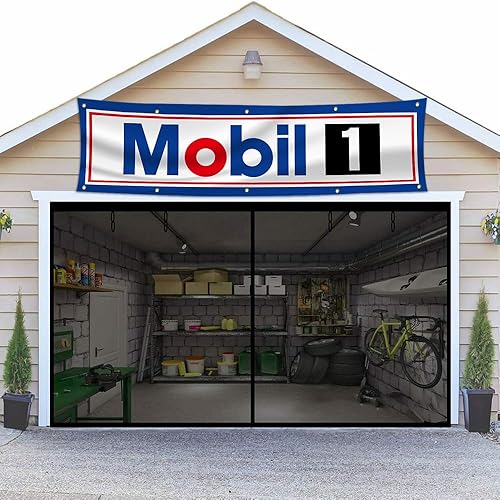 Miniatura 4 de Mobil 1 - Bandera de 2 x 8 pies para garaje y decoración de pared