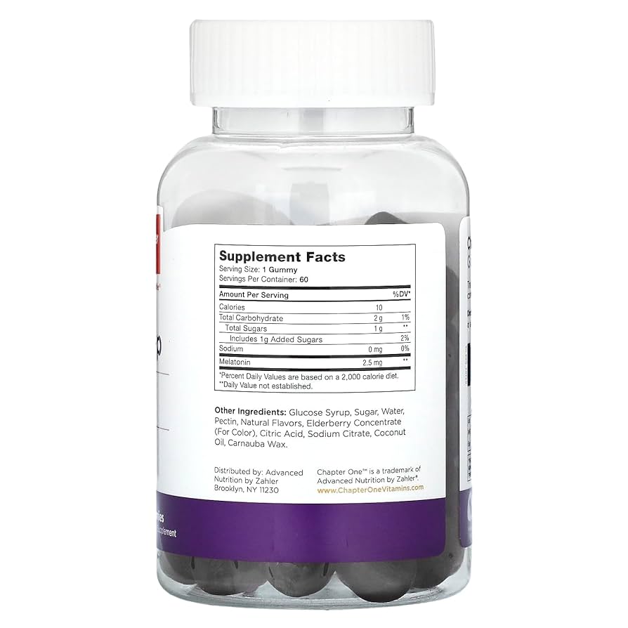 Amazon.com: Zahler - Chapter One Sleep Melatonin Gummies for