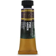 Mijello Tourmaline Two-Tone Granulation Watercolor for Fine Art and Craft Projects, Made in Korea, Pine Green W835 - 15ml 0.51oz