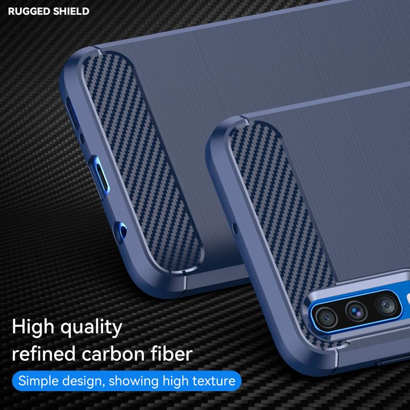 Image of Hybrid Carbon Fiber Back Case for Samsung Galaxy A50 / A50S / A30S (Blue)