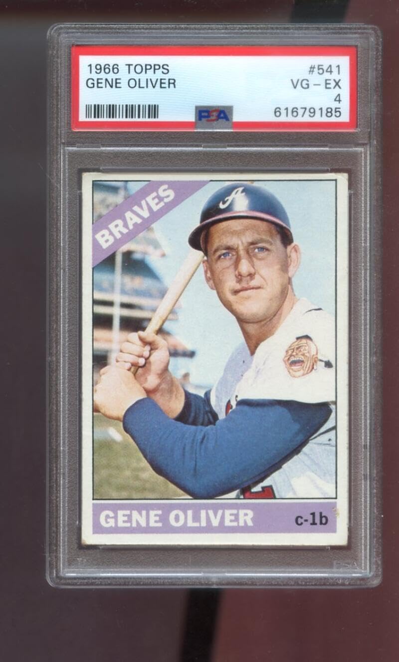 1966 Topps #541 Gene Oliver PSA 4 Graded Baseball Card MLB Atlanta Braves HIGH NUMBER SHORT PRINT SP HN