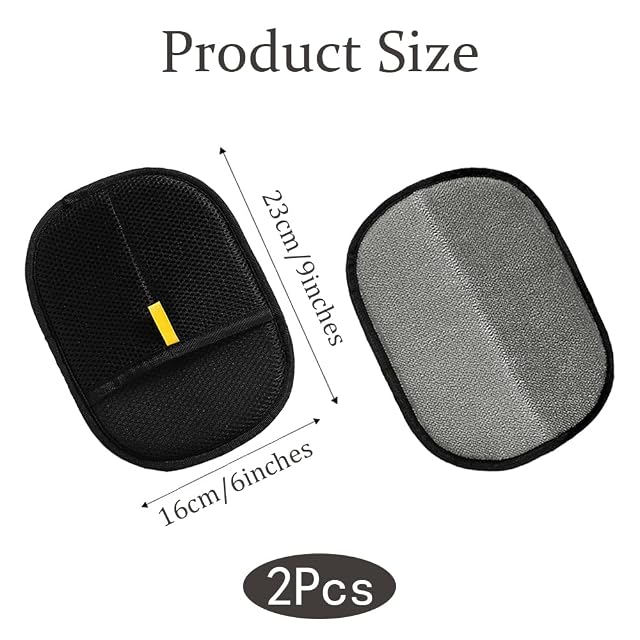 Foto 2 de 6 de TRKETK 2 guantes de aseo para mascotas, reutilizables y versátiles, para limpieza de perros, lavables