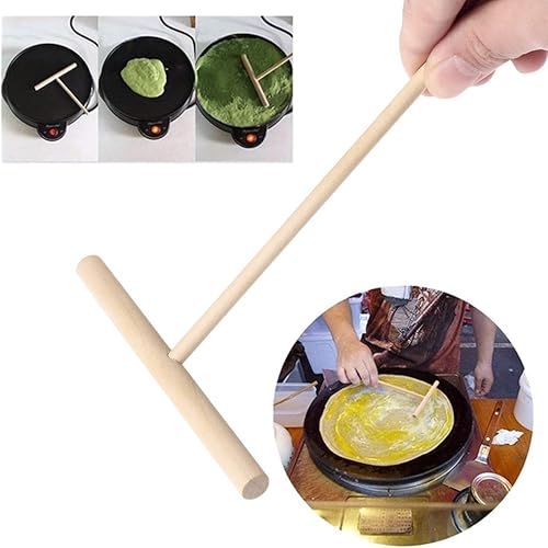 Miniatura 3 de Cabilock Crepe de madera distribuidor de panqueques distribuidor de masa uniformemente papel fino panqueques plancha herramienta