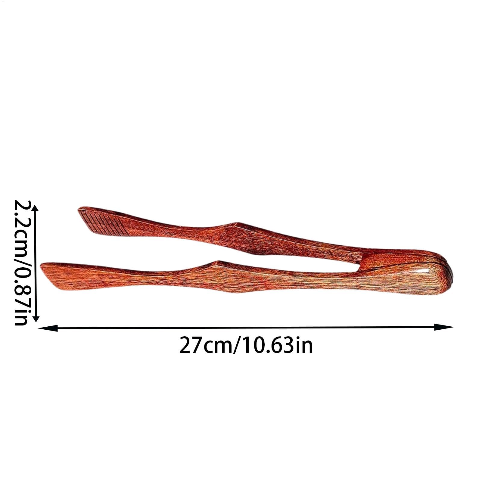 Pinze Da Cucina In Legno Di Noce E Acciaio Inox – 29 Cm, Antiscivolo, Con Foro Per Appendere E Molla – Per Insalata, Carne, Griglia, Servire