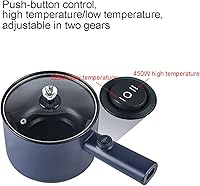 Vista 4 de Olla caliente eléctrica, cocina rápida de fideos de 1.8 litros, cocina eléctrica, olla de cocina multifuncional, sartén, mini vapor, cacerola Azul