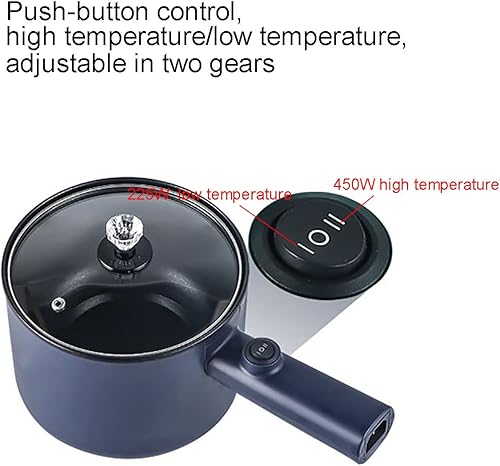 Miniatura 3 de Olla eléctrica caliente, cocina rápida de fideos de 1.8 litros, cocina eléctrica, olla de cocina multifuncional, sartén, mini vapor, cacerola