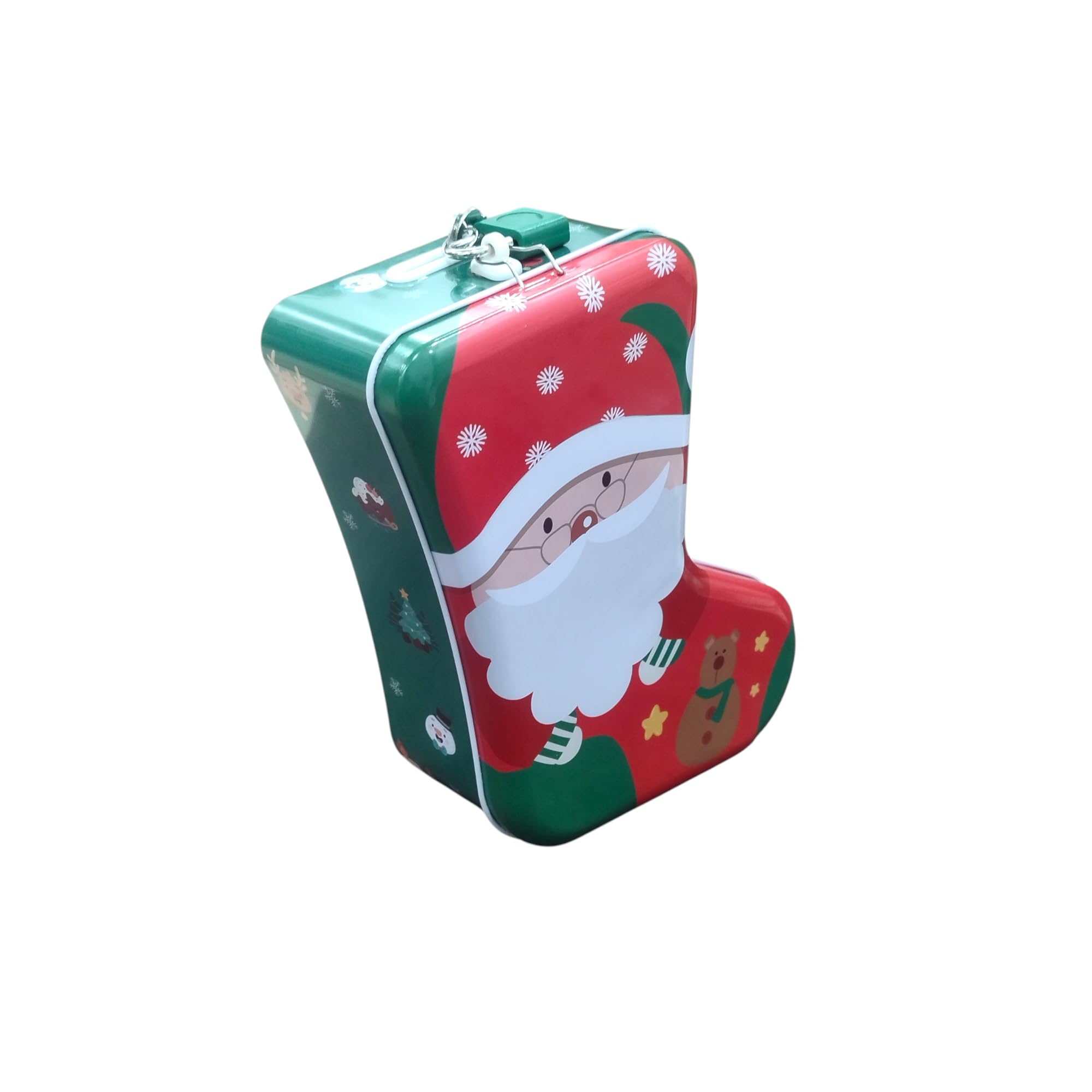 LIGHTER HOUSE Christmas Stocking Shape Piggy Bank, Festive Holiday Theme Coin Savings Box, Pack of 01 Pc.-image-42