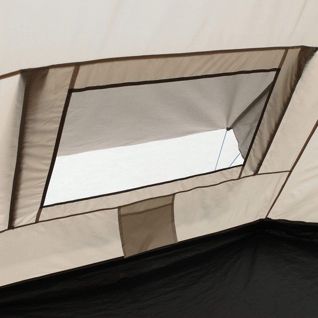 your GEAR Tente Numana 400 Tente tipi familiale 4-6 Personnes auvent Hauteur Libre Tapis de Sol Cousu imperméable 5000 mm Gris Beige