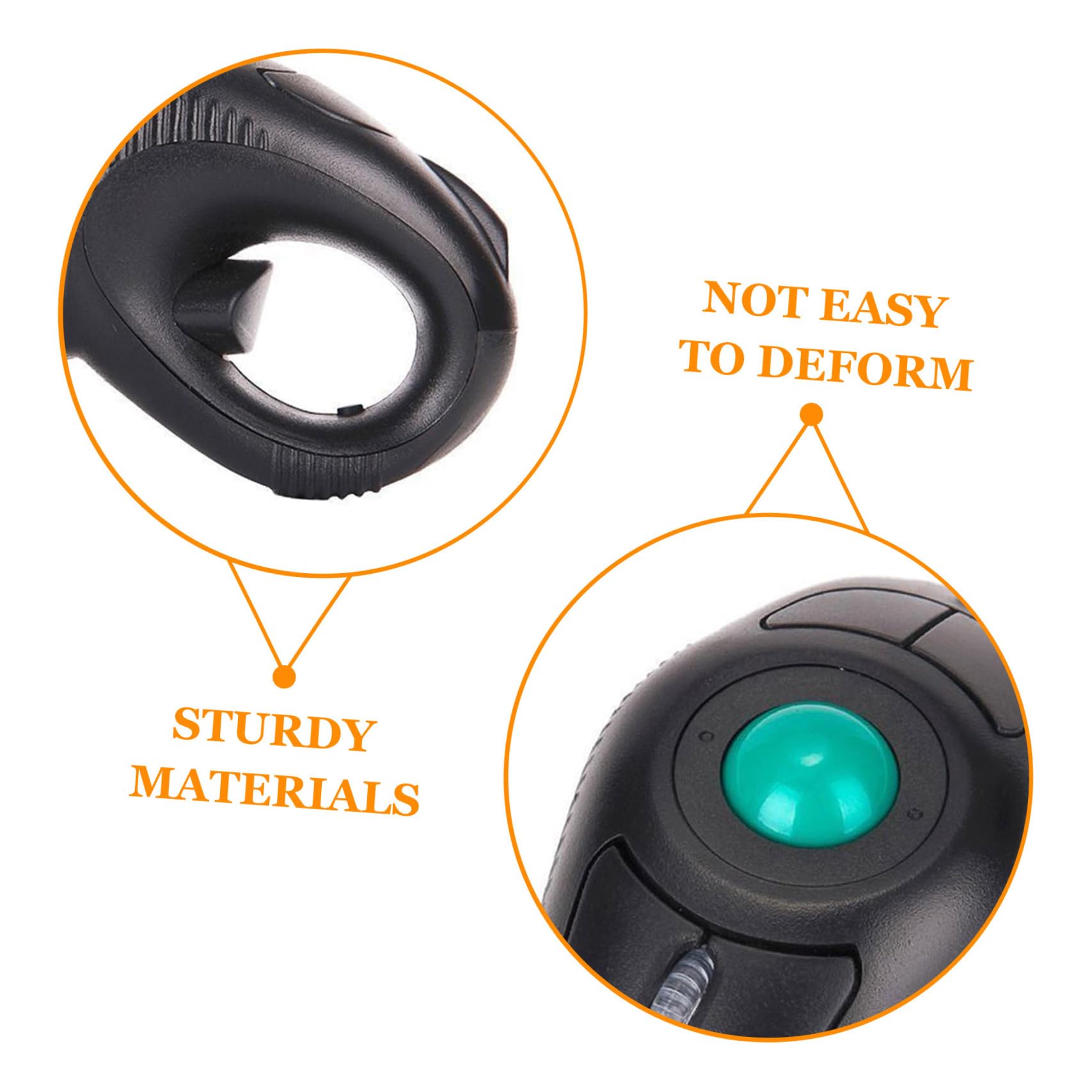 Souris à Boule de Commande sans Fil 1000 Dpi Plastique Noire | 2, 4 Ghz et Port Usb, 5 Touches, Forme Dauphin, Usage Portable pour Ordinateur Portable